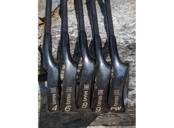 LYNX PARALLAX Graphite Gold Clubs (4, 6, 8, 9 And PW)