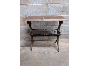 Antique Cast Iron Book Rack Table