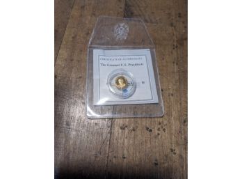 Worlds Smallest Gold Coin The Greatest U.S. Presidents Coin