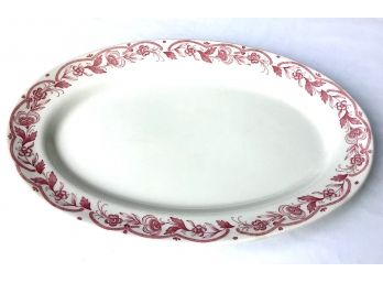 Vintage Iroquois China Restaurant Ware 15-1/4” Platter Floral Border