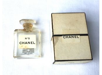 Vintage Chanel  No 5 Bottle In Original Box Size 9