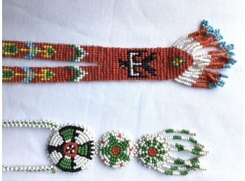 Two Vintage Native American Beaded Necklaces