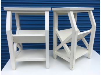 Pair Of Pottery Barn Painted Side Tables