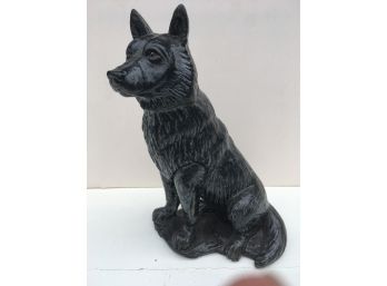 Vintage Glazed  Plaster Dog Figurine