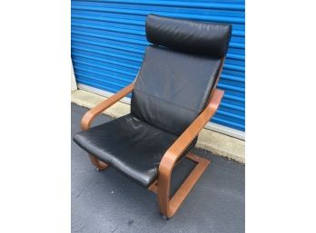 IKEA Dark Wood Lounge Chair