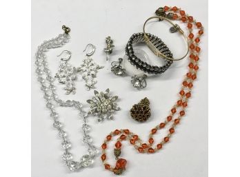 Vintage Crystal Jewelry Lot
