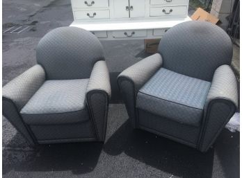 Pair Of Vintage Swivel Chairs - As/is