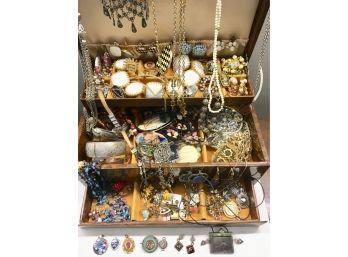 Huge Vintage Jewelry Case Lot