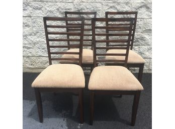 Four Wood Dining Chairs
