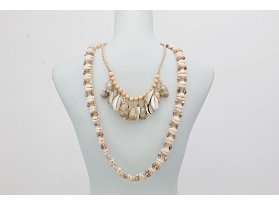 Two Shell & Bead Necklaces