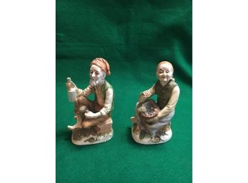B111 Pair Of Origional Armari Creation Figurines 6 1/2” Height