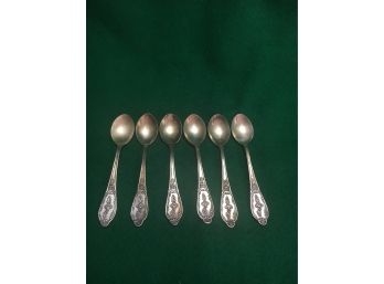 B30 Set Of 6 Russian Silver Spoons