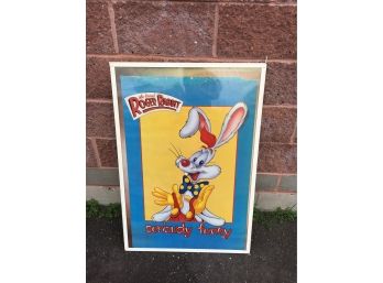 B156 Who Framed Roger Rabbit Seriously Funny Poster Frame Is 26x37”