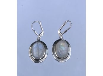 B19 Sterling Silver And Moonstone Earrings