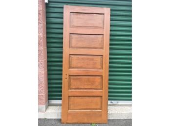 B166 Antique Wood Victorian Door, Refinished, 32” By 79 1/2”