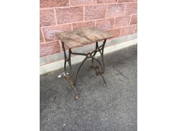 Cast Iron Sewing Machine Base With Wood Top