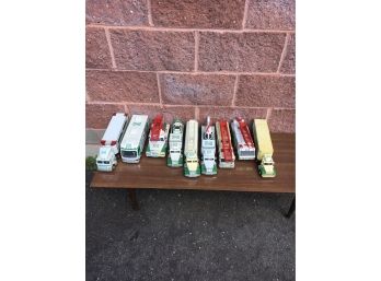 C66 Lot Of 9 Hess Trucks, 1980's And 1990's