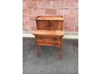 Antique Mahogany Desk With Slide Out Front