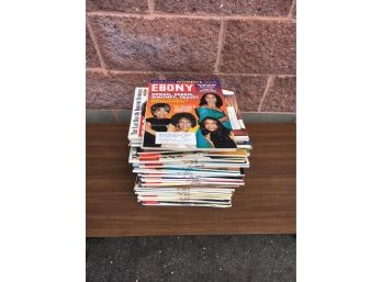C60 Lot Of 48 Ebony Magazines, 1990's Approximatly