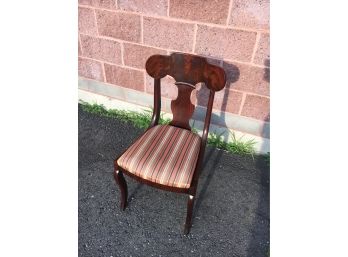 C35 Exceptional Antique Empire Flame Mahogany Side Chair