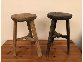 Pair Of Wooden Stools