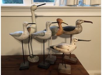 Lot Of 6 Birds On Stands