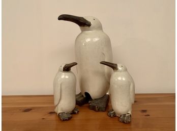 Ceramic Albino Penguins