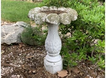 Vintage Cast Cement Garden Bird Bath