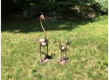 Pair Of Cool Bird Sculptures