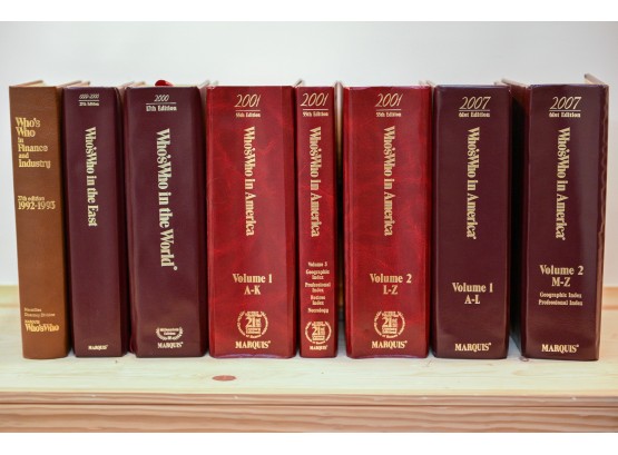 Eight Leather Bound Books - Who's Who In America