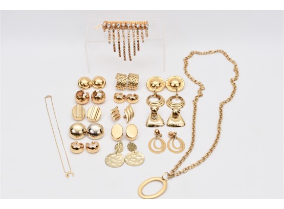 Goldtone Clip-on Earrings By Monet, Napier And More