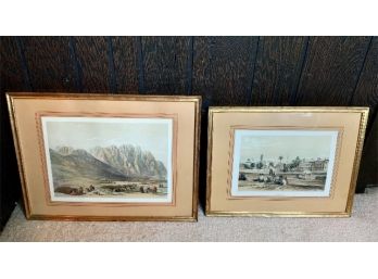 2 Prints By David Roberts And Drawing By Blarter Archi