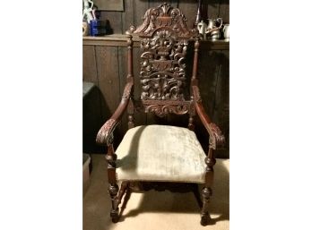 Antique Victorian Gothic Style Chair
