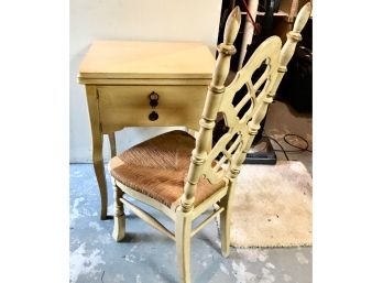 Antique Singer Sewing Machine W/Cabinet & Chair