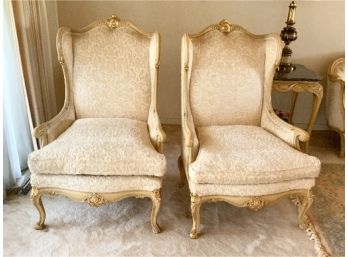 Pair Of Queen Anne Wing Back Chairs ~ MGM Meyer, Gunther & Martini ~