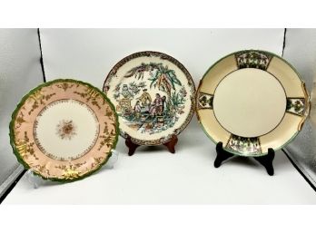 3 Vintage Plate Lot ~ Noritake, Limoges & More