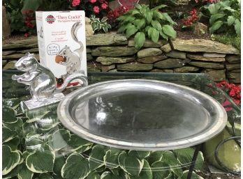 Squirrel Nut Cracker & Round Towle Tray