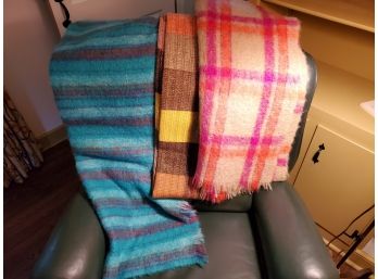 Assortment Of Three Vintage Irish Wool Blankets - Hemmings Mohair & Wool
