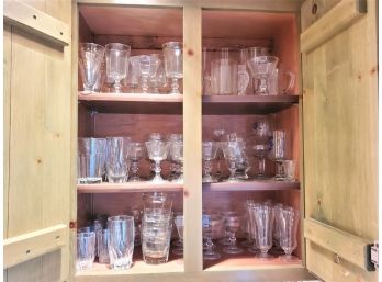 Assortment Of Clear Glassware