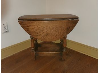 Small Vintage Wood Drop Leaf Side Table