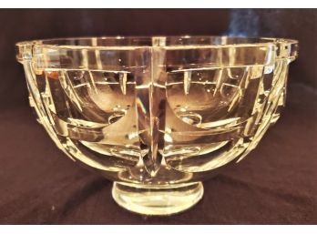 Beautiful Vintage Orrefors Signed Crystal Bowl 'Thousand Windows'