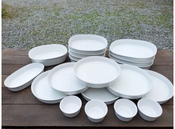 Large Assortment Of Corning Ware French White Baking Dishes