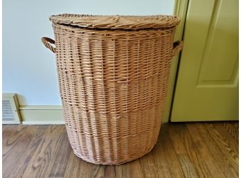 Vintage MCM Rattan Clothes Basket/Hamper