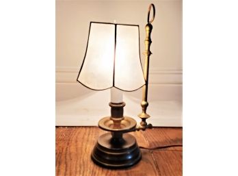 Adorable Vintage Brass And Capiz Shell Shade Small Table Lamp