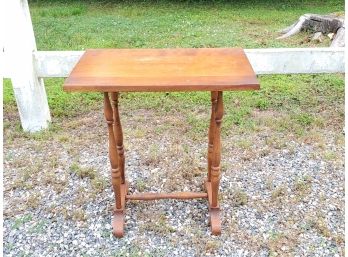 Small Vintage Maple Wood Occasional Side Table