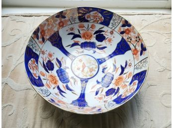 Stunning Colorful Large Vintage Oriental Porcelain Bowl