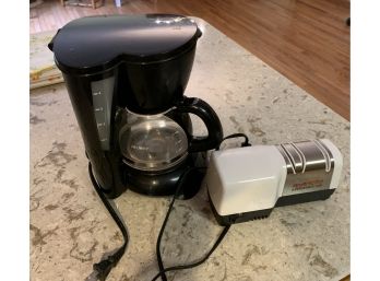 Mr. Coffee Small Coffee Maker And Chefs Choice Knife Sharpener