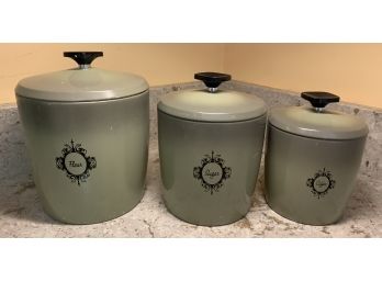 Three Vintage Canisters