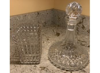 Glass Decanter And Vase