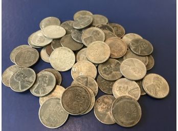 One Roll (50 Coins) 1943 Steel Pennies